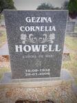 HOWELL Gezina Cornelia nee DE BEER 1934-2000