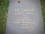 LANGE Dirk Francois, de 1932-1996
