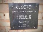 CLOETE Louis Jacobus Cornelis 1915-2005