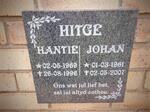 HITGE Johan 1961-2007 & Hantie 1969-1996