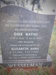 WESSELMAN Dirk Matias 1912-1986 & Elizabeth Anna 1922-2001