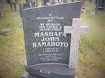 RAMAHOYO Mashapa John 1956-2008