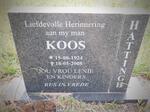 HATTINGH Koos 1924-2008