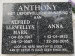 ANTHONY Alfred Llewellyn Mark 1917-1987 & Anna 1922-2016