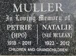 MULLER H.P.O. 1918-2011 & Natalie MCLEAN 1923-2012