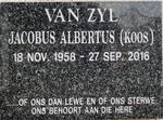 ZYL Jacobus Albertus, van 1958-2016