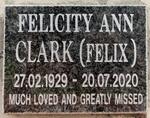 CLARK Felicity Ann 1929-2020