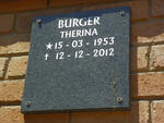 BURGER Therina 1953-2012