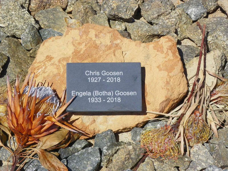 GOOSEN Chris 1927-2018 & Engela BOTHA 1933-2018