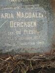DERCKSEN Maria Magdalena nee DU PLESSIS 1877-1945