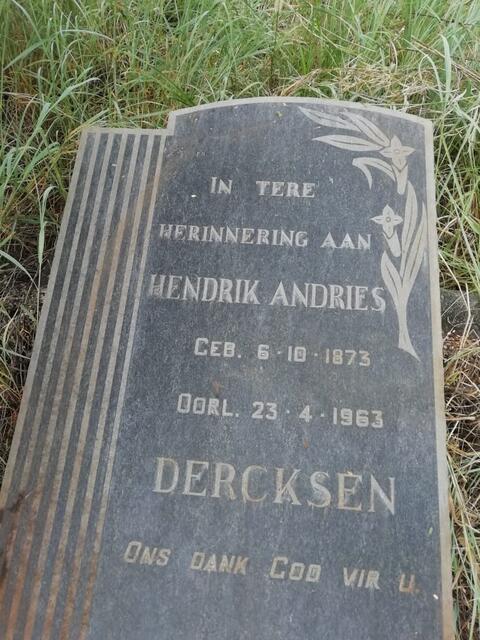 DERCKSEN Hendrik Andries 1873-1963