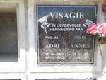 VISAGIE Annes 194?-2017 & Adrie 1952-2013