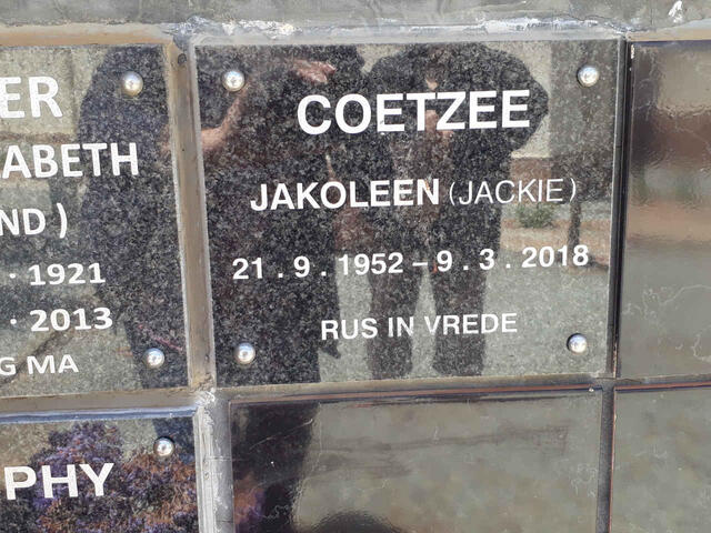 COETZEE Jakoleen 1952-2018