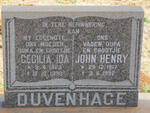 DUVENHAGE John Henry 1917-1992 & Cecilia Ida 1923-1990