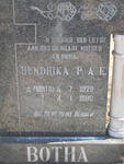 BOTHA Hendrika P.A.E. nee BRITS 1929-1986