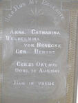 BENECKE Anna Catharina Welhelmina, von nee HERBST 1879-1945