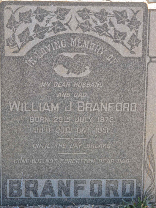 BRANFORD William J. 1873-1951