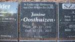 OOSTHUIZEN Janine 1941-2013