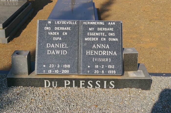 PLESSIS Daniël Dawid, du 1918-2011 & Anna Hendrina VISSER 1912-1999