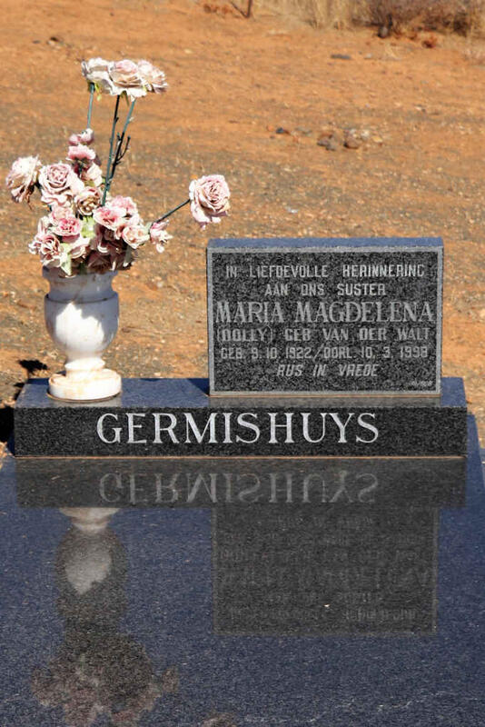 GERMISHUYS Maria Magdelena nee VAN DER WALT 1922-1998
