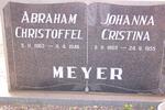 MEYER Abraham Christoffel 1863-1946 & Johanna Cristina 1868-1955