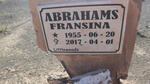ABRAHAMS Fransina 1955-2017