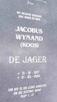 JAGER Jacobus Wynand, de 1927-2003
