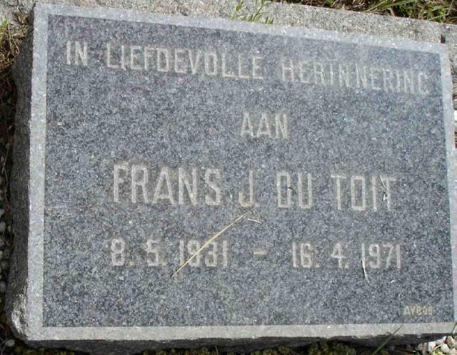 TOIT Frans J., du 1931-1971