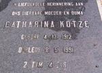 KOTZE Catharina 1912-1991
