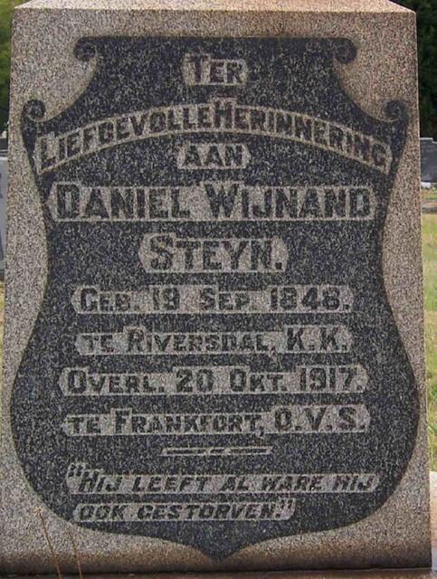 STEYN Daniel Wijnand  1848-1917