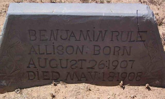 ALLISON Benjamin Rule 1907-1908