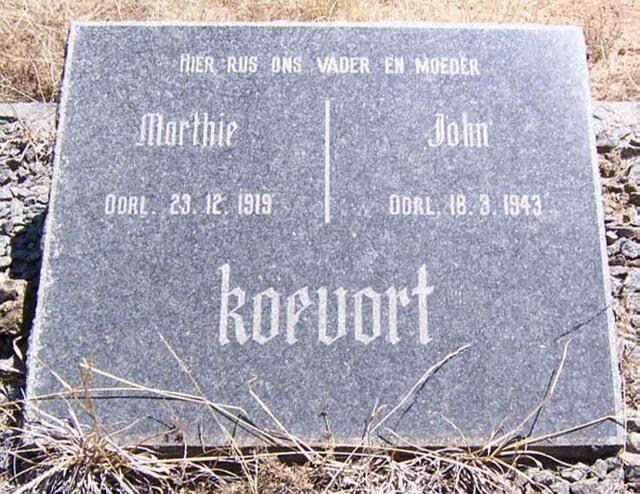 KOEVORT John -1943 & Marthie -1919