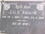 KRAUSE J.G.F. 1884-1958