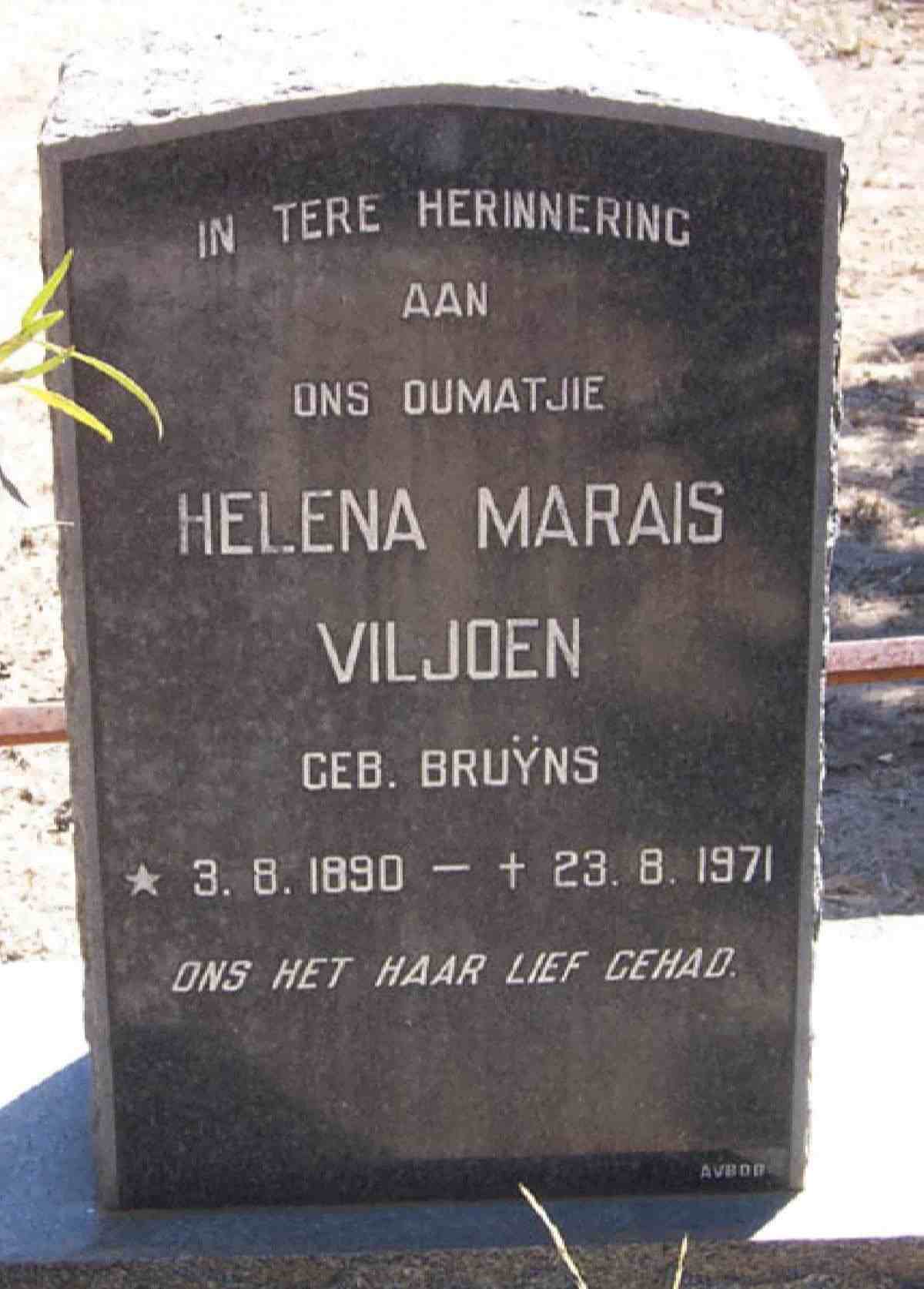VILJOEN Helena Marais nee BRUYNS 1890-1971