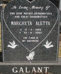 GALANT Margreta Aletta 1928-2003