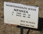 MPANZA Nomthandazo Jessie 1929-2016