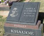 KHAUOE Mapula Elizabeth 1950-2017
