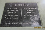 BOTES Michael Prinsloo 1936-2011 & Willemina Maria 1939-