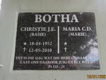BOTHA Christie J.E. 1952- 2010 & Maria C.D.