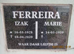 FERREIRA Izak 1928-2020 & Marie 1939-