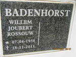 BADENHORST Willem Joubert Rossouw 1958-2011