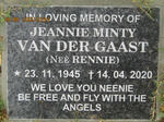 GAAST Jeannie Minty, van der nee RENNIE 1945-2020
