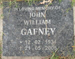 GAFNEY John William 1934-2005