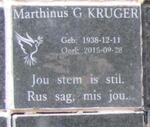 KRUGER Marthinus G. 1938-2015