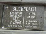 BUITENDACH Leendert Johannes 1934-2016 & M.M.C. 1935-2013
