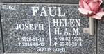 FAUL Joseph 1928-2016 & Helen H.A.M. 1930-2014