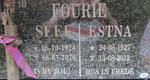FOURIE Seef 1924-2020 & Estna 1927-2012
