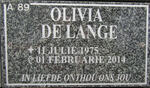 LANGE Olivia, de 1975-2014