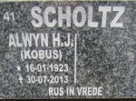 SCHOLTZ Alwyn H.J. 1923-2013