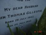 GILLESPIE John Thomas 1862-1932